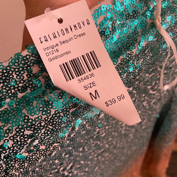 NWT Fashion Nova Intrigue Sequin Dress - Picture 2 of 3